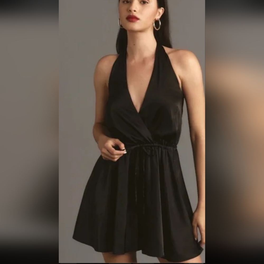 Hutch Black Halter Romper